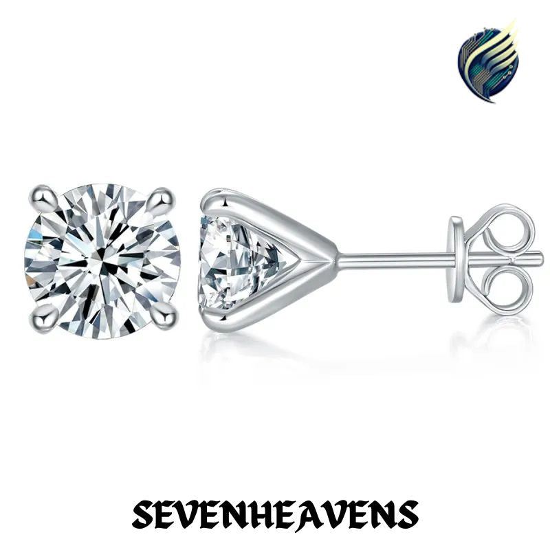 Moissanite 3.0 Carat 9.0mm  Stud Earrings for Women 925 Sterling Silver Screw Back Sparkling Wedding Jewelry Gifts