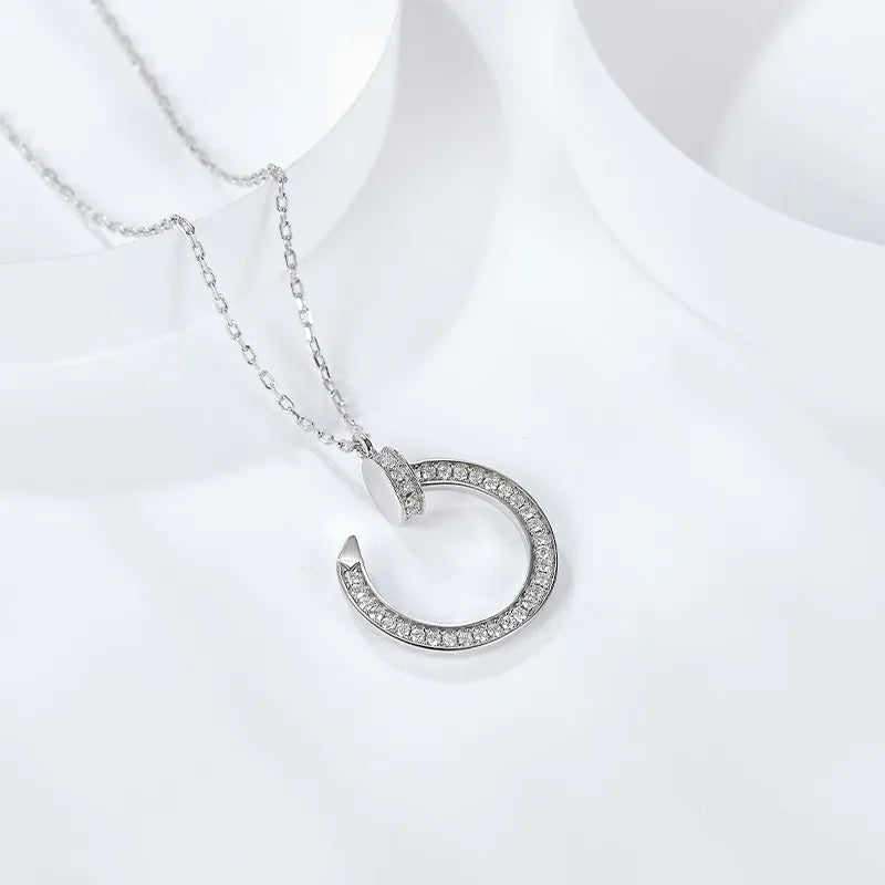 0.25ct Necklace Round Cut Pendant 18K Gold Plated 925 Sterling Silver Chain Fashion Jewelry