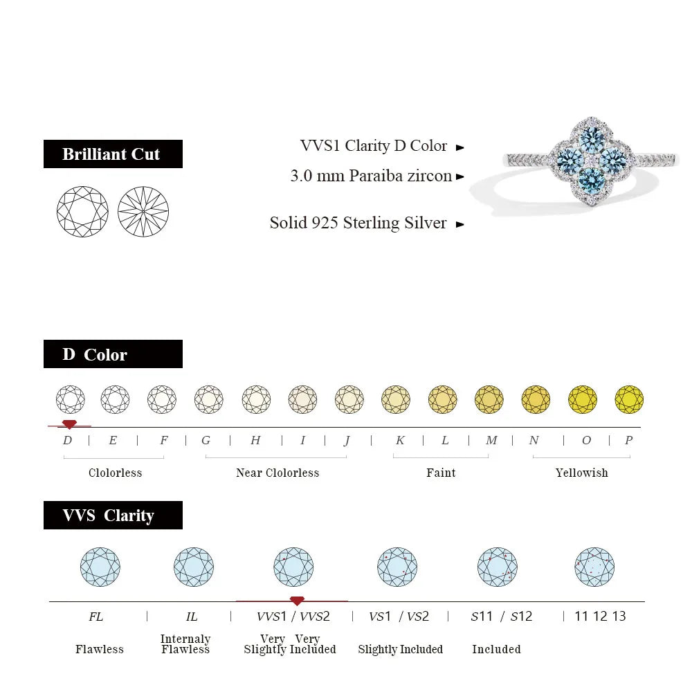 Classic Moissanite Rings for Women DVVS1 Color 100% S925 Sterling Silver Engagement Wedding Party Fine Jewelry Gift New