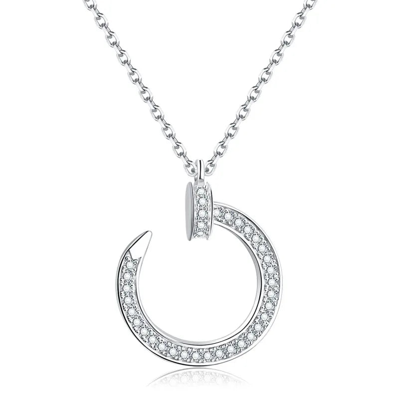 0.25ct Necklace Round Cut Pendant 18K Gold Plated 925 Sterling Silver Chain Fashion Jewelry