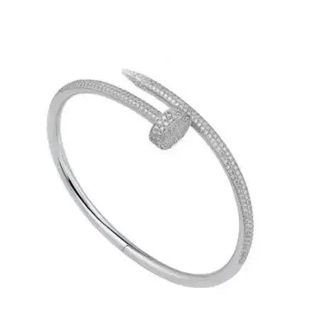 Trendy 925 Sterling Silver Bangles For Women Love Charm Bracelets Couple Fashion Luxuxy Jewelry Girl Party Bangles Gift