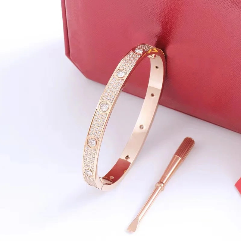 Trendy 925 Sterling Silver Bangles For Women Love Charm Bracelets Couple Fashion Luxuxy Jewelry Girl Party Bangles Gift